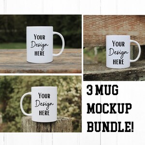 3 Mug MockUps Coffee Cup Mock up Bundle modern Mock Up Photograph Styled Stock Photo Template Couple Coffee Cup Mockup JPG Digital Download