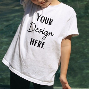 Kids shirt mockup, White toddler t-shirt mockup, girl shirt mockup, girls mockups, kid children shirt mockup kids white t shirt file