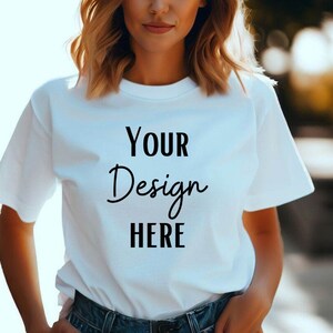 Gildan 64000 Mockup White Gildan 64000 Mockup Bundle Gildan 64000 Mock Up Model Mockup White Mockup Shirt Tendy tshirt Mockup Gildan Mock Up