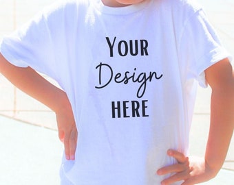 Kids shirt mockup, White toddler t-shirt mockup, girl shirt mockup, girls mockups, kid children shirt mockup kids white t shirt file