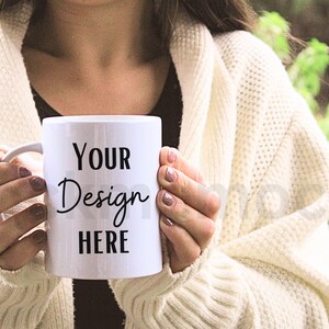 Mug Mockup | 11 oz. Ceramic Mug Mockup | White Coffee Mug Styled Stock Photo | Digital JPEG IMAGE | SKU M0007, Png