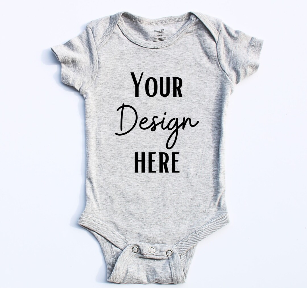 Grey Baby Onesie, Mockups Vest, Mockup Baby, Bodysuit Mockup, Mockup, PNG, JPG, Digital