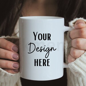 Mug Mockup - 11oz Coffee Mug Mockup - Mug Mockup - Model Mockup - Cozy Mug Mockup - Studio Mug Mockup