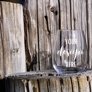 Wine glass mockup, stemless wine glass mock up, glass mockup, clear wine glass stock photo, wine glass digital JPG, PNG