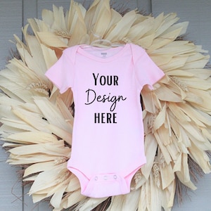 Pink Baby Onesie Mockups, Vest Mock-up Baby Bodysuit Mockup, Mockup JPG, PNG, Digital Download, SVG mockup, baby clothing mockup