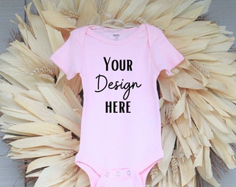 Pink Baby Onesie Mockups, Vest Mock-up Baby Bodysuit Mockup, Mockup JPG, PNG, Digital Download, SVG mockup, baby clothing mockup