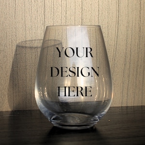 Wine glass mockup, stemless wine glass mock up, glass mockup, clear wine glass stock photo, wine glass digital JPG, PNG