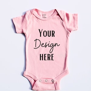 Pink Baby Onesie Mockups, Vest Mock-up Baby Bodysuit Mockup, Mockup JPG, PNG, Digital Download, SVG mockup, baby clothing mockup