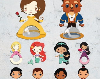 Princess and Prince Candy Dome svg, Princess Candy Ornament Svg, Chocolate Holder Svg, Prince Candy Holder svg,Cricut svg files,Digital File