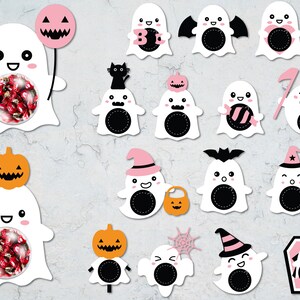 Halloween Ghost Candy Holder Svg, Süßer Geist Candy Dome Svg, Halloween Candy Holder Svg, Trick or Treat Svg, Chocolate Candy Holder