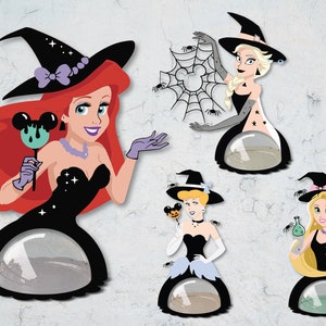 Princesa dibujos animados caramelo cúpula corte archivo, bruja Halloween titular svg, princesa caramelo titular svg, personaje de dibujos animados svg, chocolate caramelo titular