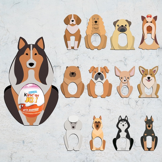 Lovely Dogs Creme Egg Holder Svg, Cute Lovely Dogs  Chocolate Holder Svg, Dogs Kinder Egg Holder svg, Dogs Cut File Cricut Silhouette Svg