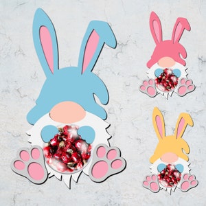 Happy Easter Sucker Holder Svg, Gnome Easter Candy Dome Holder ,cute ...