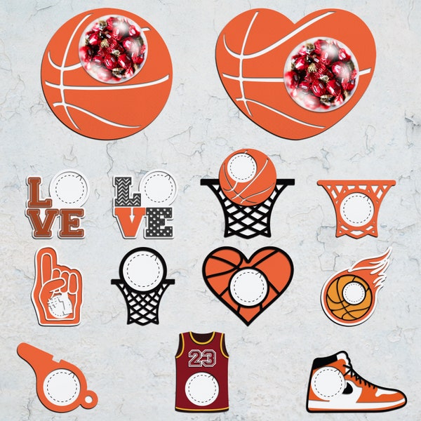 Basketball Candy Dome Svg, Basketball Chocolate Holder Svg ,Sport Candy Ornament Svg,Love Basketball ,Basketball Coach Gift,Digital File Svg