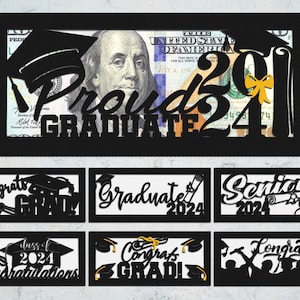 Clase de sobre de dinero de graduación de plantilla 2023, tarjeta de graduación svg, felicitaciones svg, regalo de sobre de dinero, tarjeta de felicitación para personas mayores cortada con láser