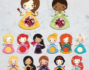 Princess Friends Candy Dome svg, Princess Candy Ornament Svg, Chocolate Holder Svg, Princess Candy Holder svg,Cricut svg files,Digital File