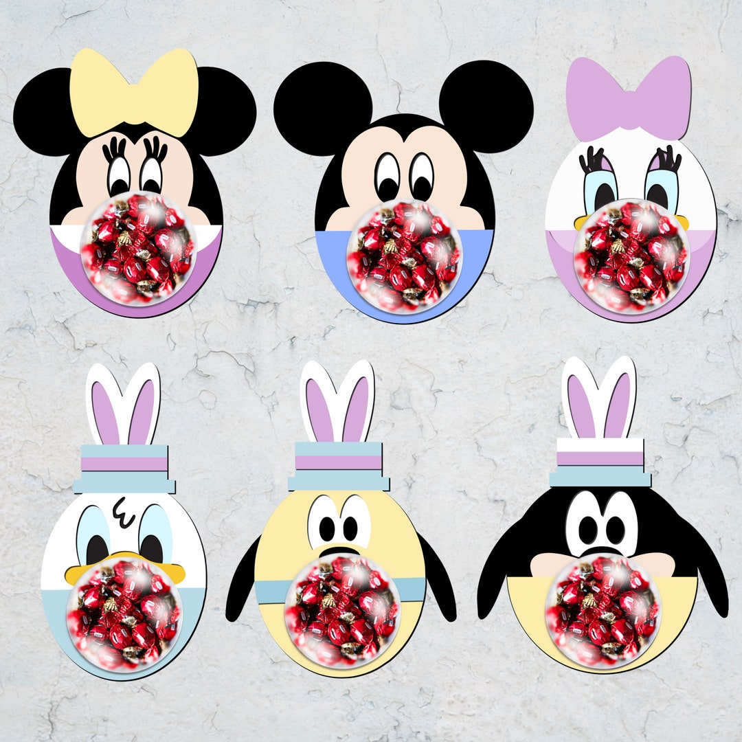Cartoon Easter Egg Candy Dome Holder Bundle ,happy Easter Sucker Holder Svg, Cartoon Candy ...