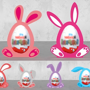 Portauovo di Pasqua, portauovo di Pasqua, portauovo di Pasqua SVG, portauovo di cioccolato, coniglietto di Pasqua, bomboniera per bambini, regalo di carta artigianale