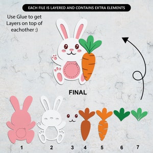 Easter Bunny Candy Dome Holder Cut File ,easter Sucker Holder Svg,cute ...