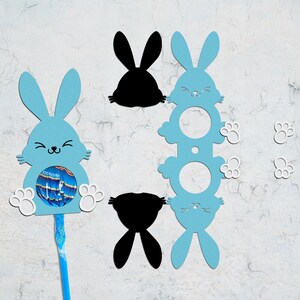 Cute Rabbit Lollipop Holder Cut File ,easter Sucker Holder Svg,cute ...