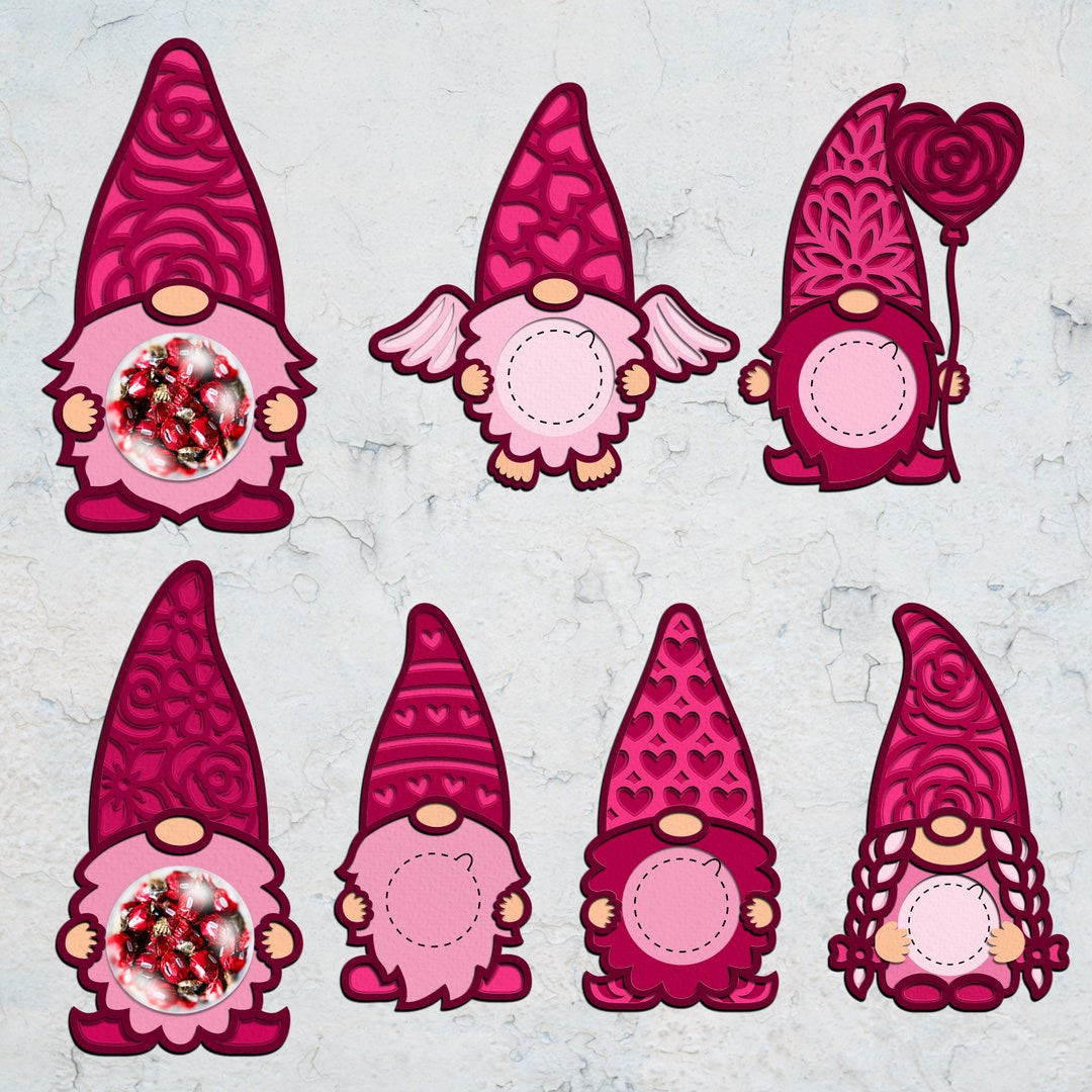 Gersoniel Gnome Valentine's Day Cards Bulk - 48 Sets With Candy Holder Bags, 6 Designs For Classroom Exchange - View #12