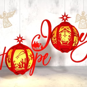 Nativity Lantern Paper Cut File Svg,Hope Lantern SVG,Nativity Scene Lantern Svg,Nativity Shadow Box Svg,Christmas Decor ,Light Box Svg