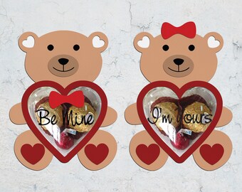 Valentine Cartoon Couple Candy Dome Svg, Love Cartoon Candy Ornament Svg, Chocolate Holder Svg, Valentines Candy Holder Svg,Digital Cut File