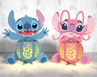 Cartoon Character Lantern SVG, Cartoon Funny Paper Lantern ,Cartoon Couple Cut File Svg, Cartoon Character Paper Cut ,Light Box SVG File