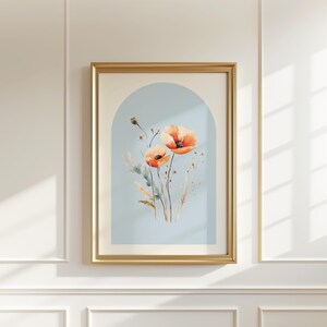 Wildflowers Wall Art Set of 3 Pink Blue Yellow Pastel Floral Dorm Room ...