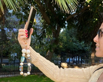 Smart Phone Wrist Chain Lanyard, Cell phone Charm, Wrist Strap, Hand Bag Strap
