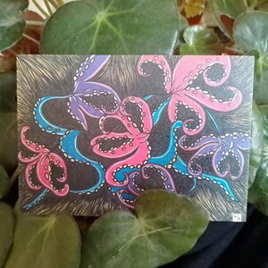 Carte postale fleurs tentaculaires