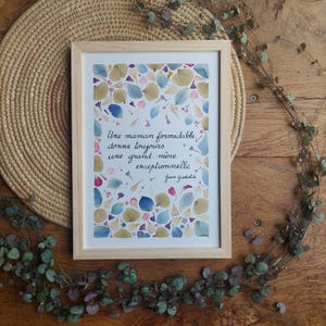 Herbarium of dried flowers / Framed herbarium / Frame of dried flowers / Herbarium / Plant frame / Handmade in France / Gift / 22 x 31 cm