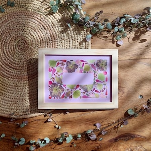 Herbarium of dried flowers / Herbarium / Frame of dried flowers / Herbarium / Plant frame / Handmade in France / Birth gift /13 x 18cm