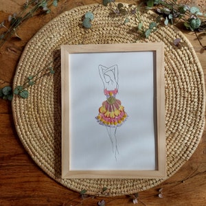 Herbarium of dried flowers / Framed herbarium / Frame of dried flowers / Herbarium / Plant frame / Handmade in France / 18 x 24 cm