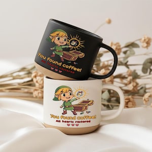 Zelda Mug, You Found Coffee All Hearts Restored Mug Zelda Fan Mug, Game Lover Fan Mug, Gamer Mug