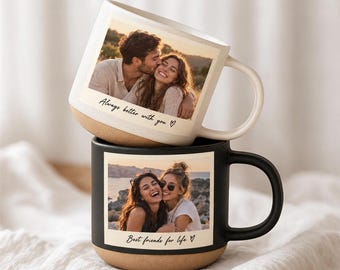 Personalized Photo Mug with Text, Custom Picture Coffee Mug Gift for Her, Printed Photo Cup, Unique Birthday/Christmas Gift Idea