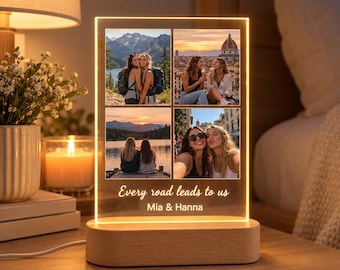 Peronalized Photo Night Light,Photo Collage LED Light,Custom Photo Lamp,Anniversary Gift,Birthday Gift for Firends Couple,Valentines Gifts