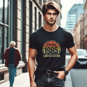 40th Birthday Gifts Vintage 1985 Limited Edition 40 Year Old Unisex T-Shirt from XS to 5XL