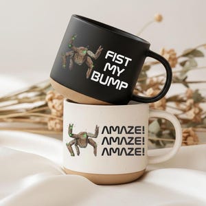 Amaze Amaze Amaze-mugg, Fist My Bump Rocky-mugg, kaffekopp för science fiction-bokälskare, rolig rymdnördgåva, boklig mugg