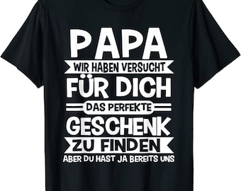 Papa und Vater Motiv, Lustiger Spruch, Herren Vatertag T-Shirt von XS bis 5XL