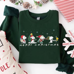 The Peanuts Snoopy Winterpullover Unisex - Winter Strick Pullover Sweatshirt Ugly Sweater für Herren & Damen Rot