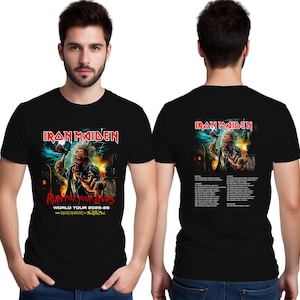 T-shirt Iron Maiden Run For Your Lives World Tour 2025-26 Eddie Heavy Metal Sweat à capuche unisexe en coton Cadeau pour fan