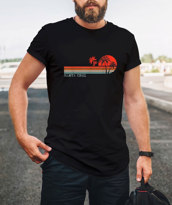 Santa Cruz T Shirt Vintage Beach Sunset Adult Kids Clothes Santa Cruz T Shirt Vintage Beach Sunset Adult Kids Clothes