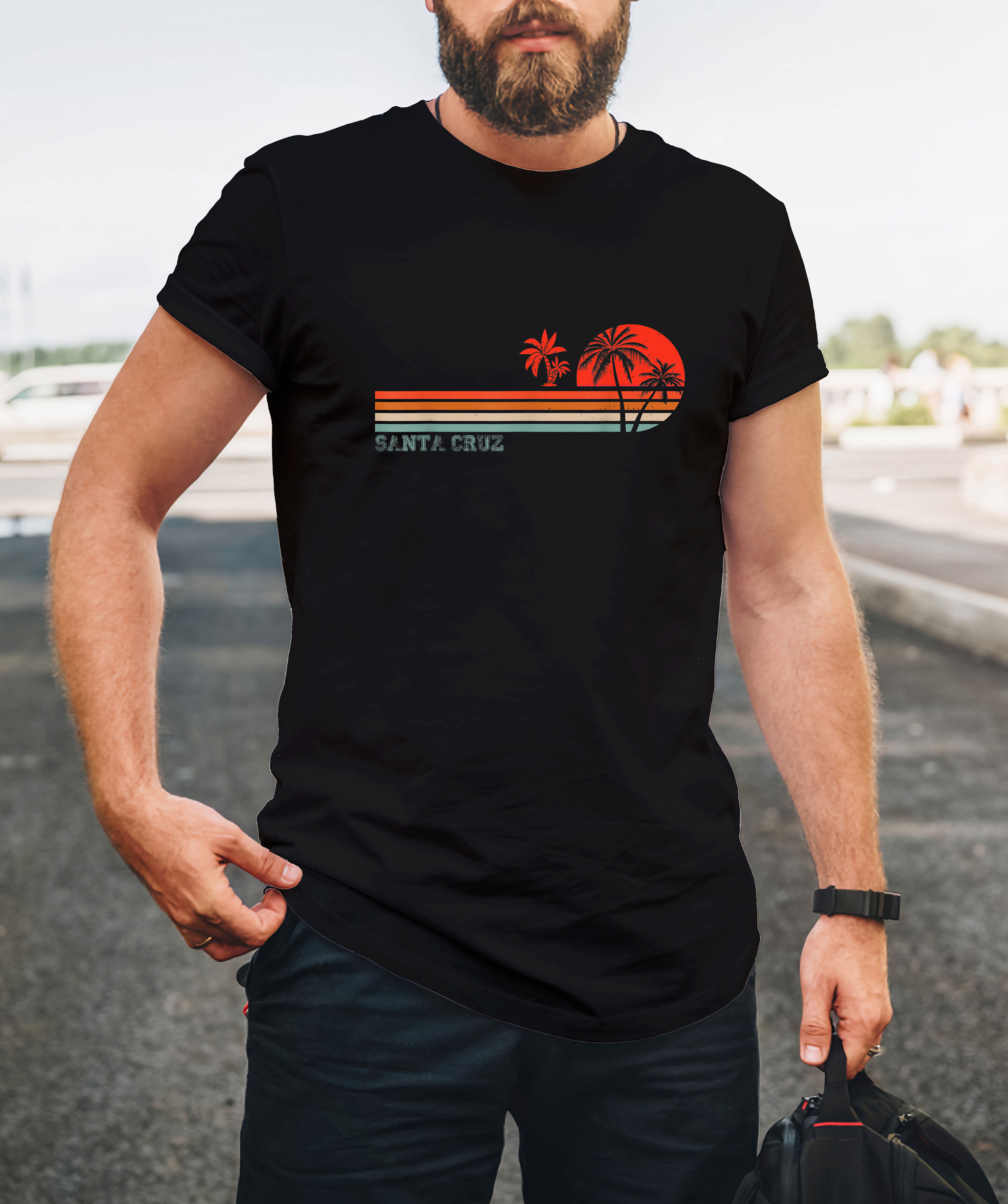 Santa Cruz T Shirt Vintage Beach Sunset Adult Kids Clothes Santa Cruz T Shirt Vintage Beach Sunset Adult Kids Clothes