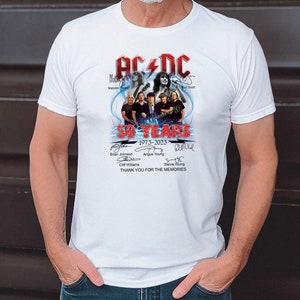 ACDC Band 50th Anniversary 1973 2023 Camiseta exclusiva, camiseta ACDC tamaño completo S 5XL, camisa Rock and Roll imagen 9