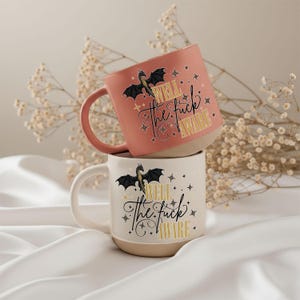 Well The Fuck Aware Coffee Mug, Fourth Wing Romantasy Reader Gift, Bookish Tea Cup, Novelty Literary Drinkware, Fantasy Lover Gift