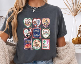 Christmas Carol Inspired Muppet Stamps Shirt,Here For The Food Xmas Movie Theme Park Trip Tshirt, Holiday Group Christmas Tee