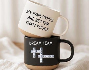 My Employees Are Better Than Yours Mug, Personalized Boss Mug, Funny Boss Gift, Boss lady Mug, Boss Day Gift, Dream Team Scrabble