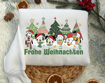 Merry Christmas Shirt, Funny Cartoon T-shirt, Xmas Friends Sweatshirt, Christmas Animals Sweater, Festive Gift Idea