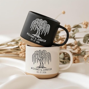 Personalized Willow Tree Pottery Mug 9th Anniversary Gift Gift For Her